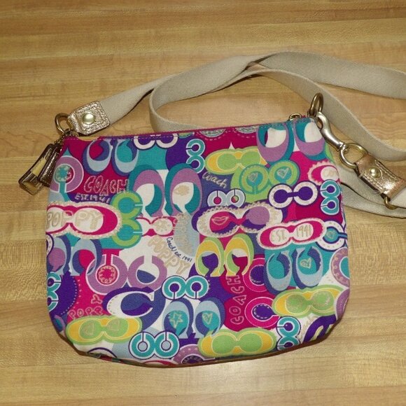 Fun Coach Bag, Authentic Poppy 1941 Collection Bag, Bright multi-colored - Picture 5 of 15
